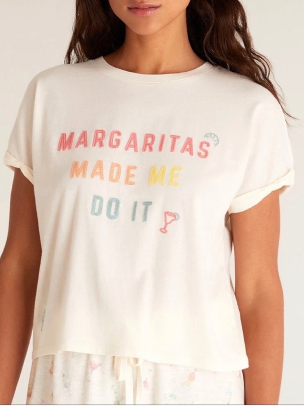 Z SUPPLY Margaritas Made Me Do It Tee Size Small NWT